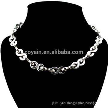 Metal Silver Plated Fashion Dollar Chain Necklace